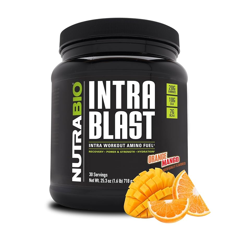 イントラブラスト 【EAA】オレンジマンゴー Intra Blast, Intra Workout Amino Fuel, Orange Mango, 1.6 lb